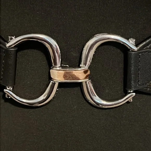 Chico’s Leather Leopard Belt - Women’s L - Picture 3 of 7